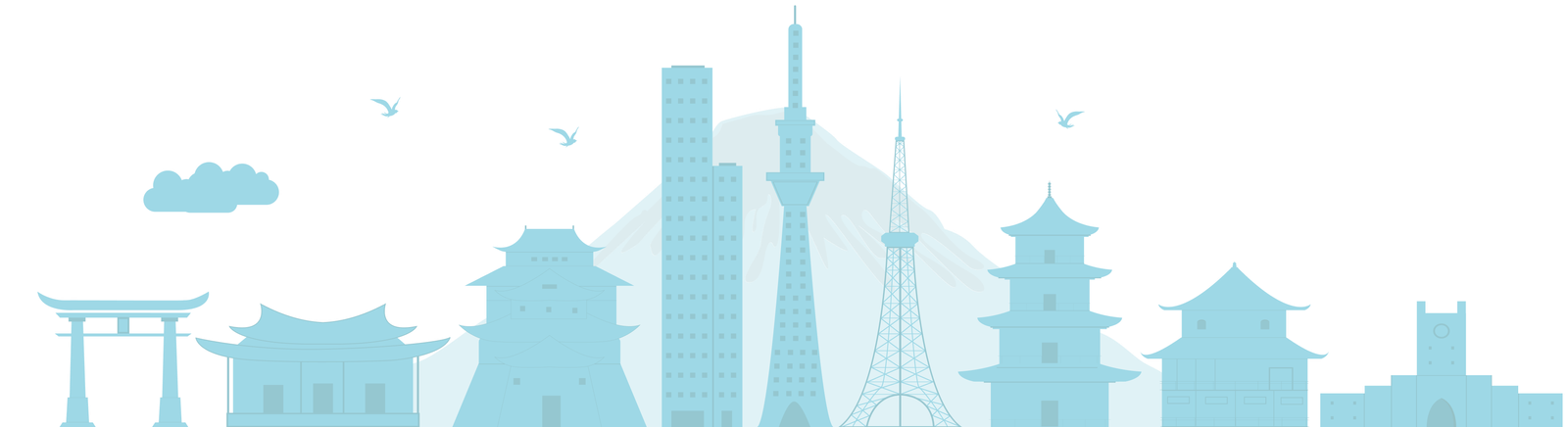 Japanese Skyline Silhouette